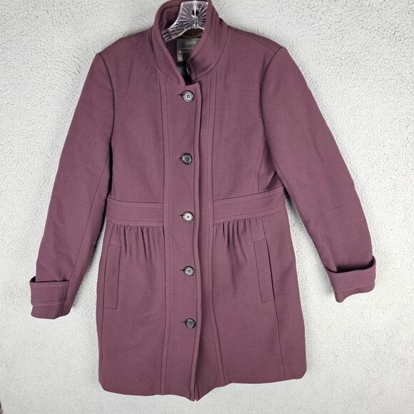 J. Crew Jackets & Blazers - J.Crew Women's Double Cloth Wool Blend Lined Pea Coat Italy 12